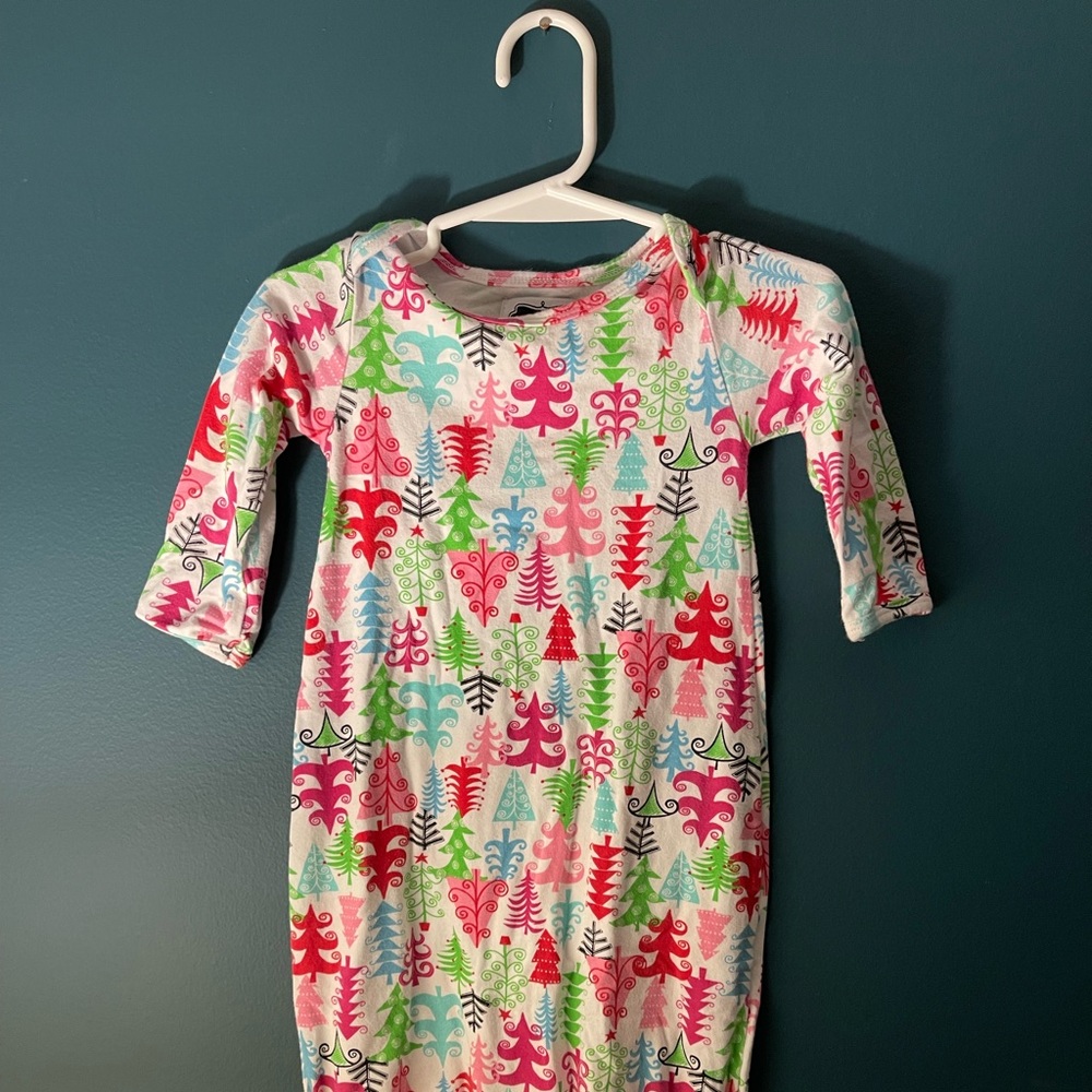 Christmas soft knit nightgown with elastic bottom
